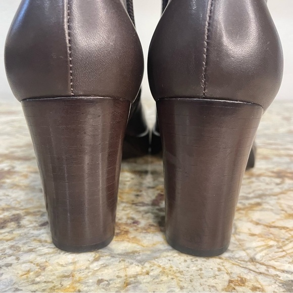 Michelle D Dark Brown Square Toe Ankle Booties Women’s Size 6 - Picture 2 of 12